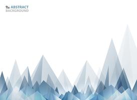Abstract soft wide blue triangle pattern geometric of mountain shape. vector