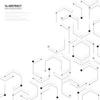 Abstract black hexagonal nanotechnology pattern cover design decoration. illustration vector eps10