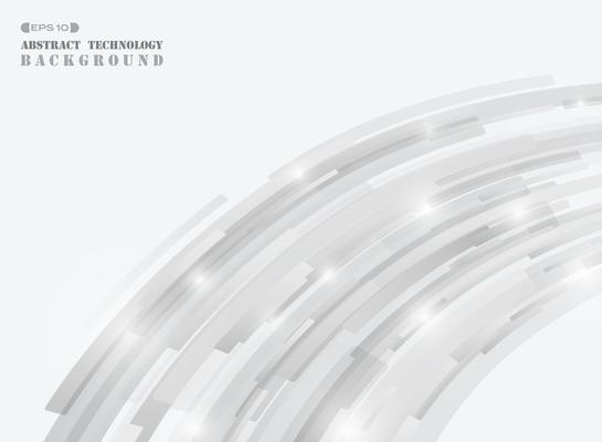 Abstract futuristic technology gray strip line pattern cover background.