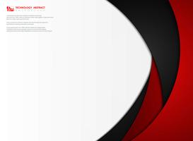 Diseño rojo y negro de la pendiente abstracta del vector del fondo de la plantilla de la tecnología. ilustración vectorial eps10