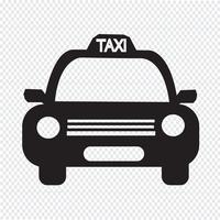Icono de taxi de coche vector