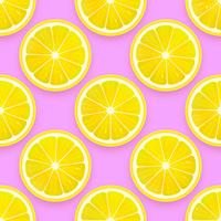 Fresh Lemon Seamless Pattern Vector Background