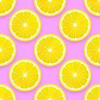 Fresh Lemon Seamless Pattern Vector Background