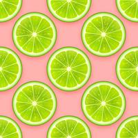 Fresh Lime Seamless Pattern Vector Background