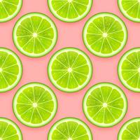 Fresh Lime Seamless Pattern Vector Background