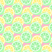 Lemon And Lime Pop Seamless Pattern vector