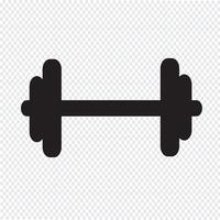 Dumbbell vector icon