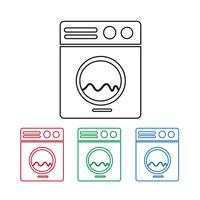 Icono de lavadora vector
