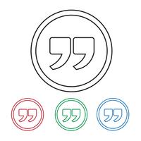 Quote sign icon vector