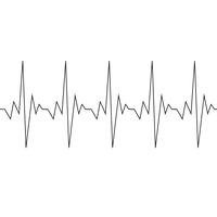 Heart beat cardiogram icon vector