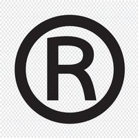 Registered Trademark icon vector