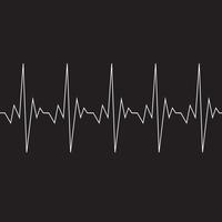 Heart beat cardiogram icon vector