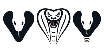 Cobra head icons vector