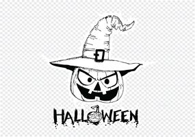 Halloween card with pumpkin vector