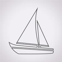 Sailing boat icon vector