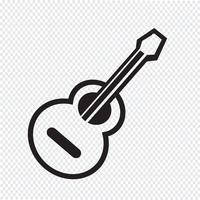 icono de guitarra acústica vector