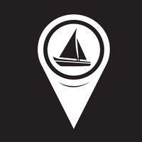 Map Pointer Sailing Boat Icon vector