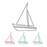 Icono de barco de vela vector