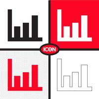 Graph chart icon vector