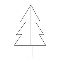 Icono de arbol de navidad vector