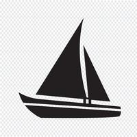 Icono de barco de vela vector