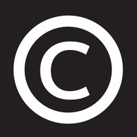 copyright symbol icon vector