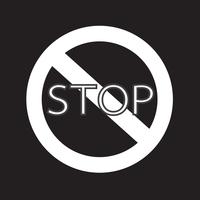 Icono de señal de stop vector