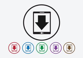 Download icon and Upload symbol button vector