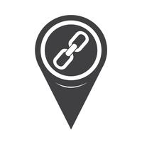 Map Pointer Link Icon vector