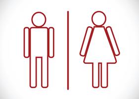 Restroom icon and Pictogram Man Woman Sign vector