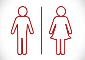 Restroom icon and Pictogram Man Woman Sign vector