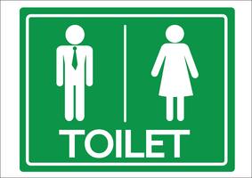 Símbolo de baño masculino y femenino icono vector