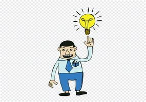 Cartoon man thinking style illustration vector