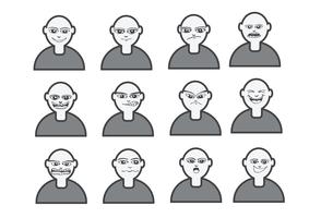 Cartoon faces Set drawing illustration vector