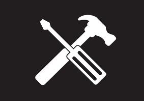 Tools and Hammer  icon vector