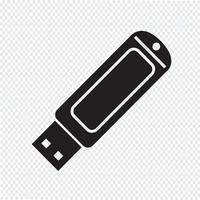 Icono de unidad flash USB vector