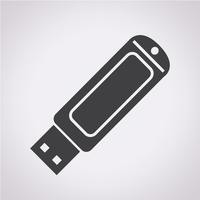 Icono de unidad flash USB vector