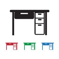 Table Office Icon vector