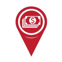 Map Pin Pointer Money icon vector