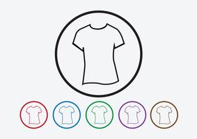 Ícono de camiseta y camiseta Íconos de ropa vector