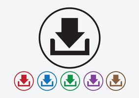 Download icon and Upload symbol button vector