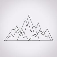 mountains icon  symbol sign vector