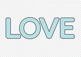 Tipo de letra LOVE para la tarjeta del día de San Valentín vector