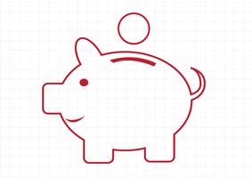 Piggy bank  Symbol Sign vector