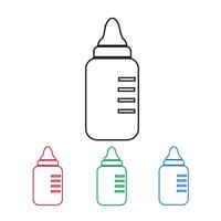 baby milk bottle icon vector