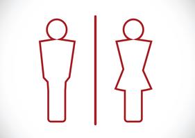 Restroom icon and Pictogram Man Woman Sign vector