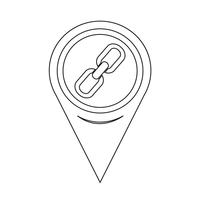 Map Pointer Link Icon vector