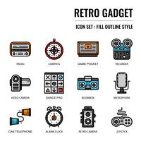 retro gadget icon vector