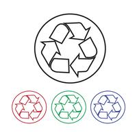 Recycle sign  symbol sign vector