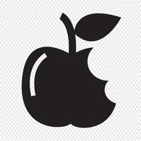 Icono de manzana símbolo de signo vector